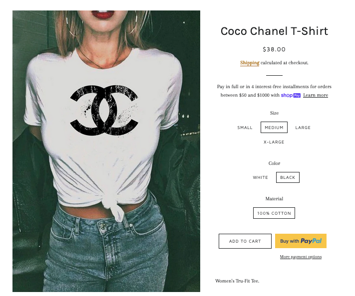 T 恤-Coco Chanel 标志.png