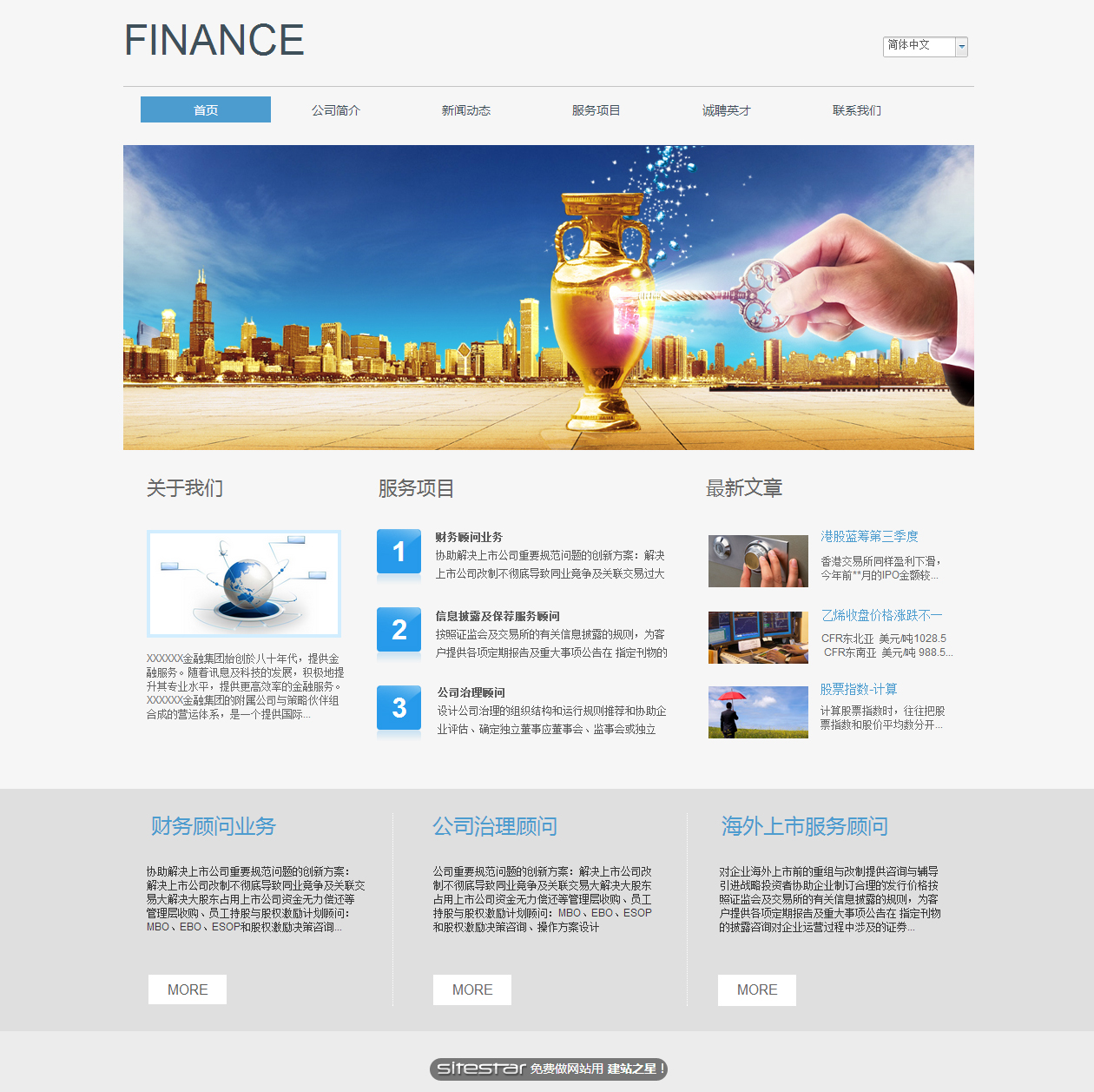 金融、投资网站模板-finance-11