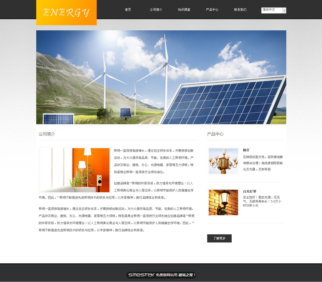 能源、灯具网站模板-energy-12
