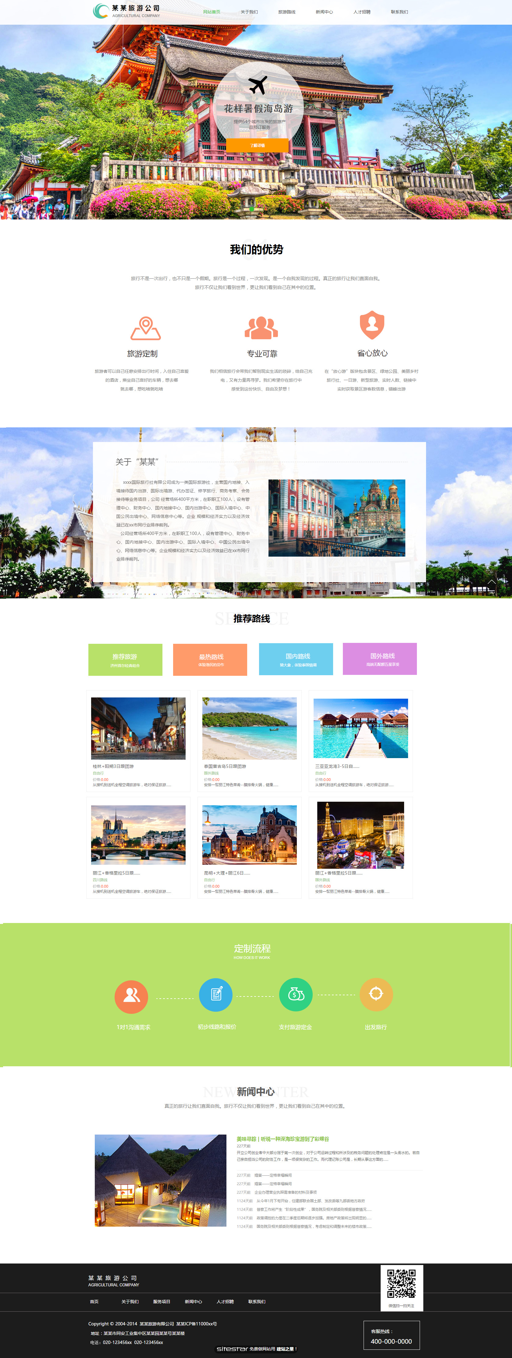 旅游、风景网站模板-travel-234