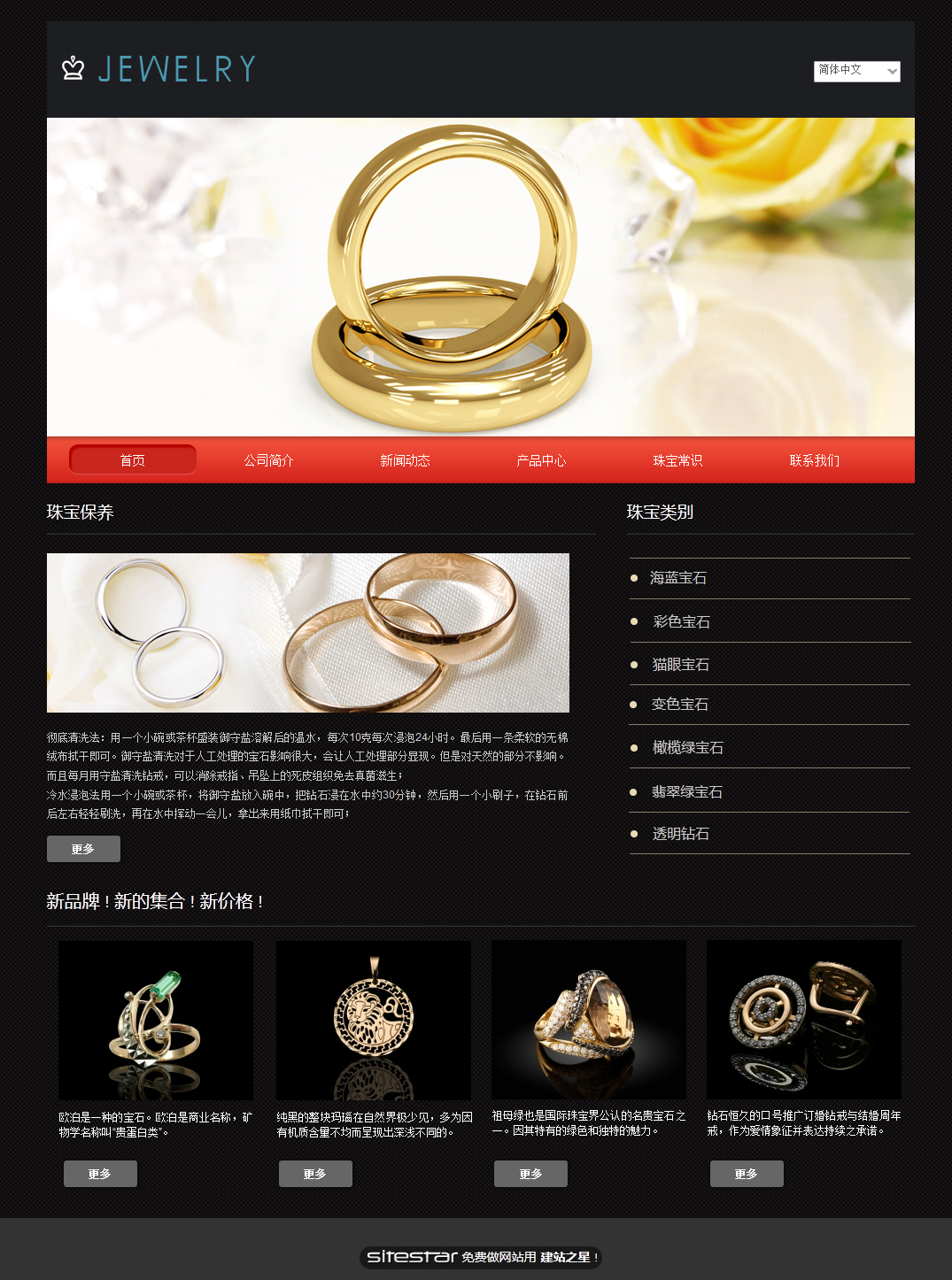 珠宝、首饰网站模板-jewelry-9