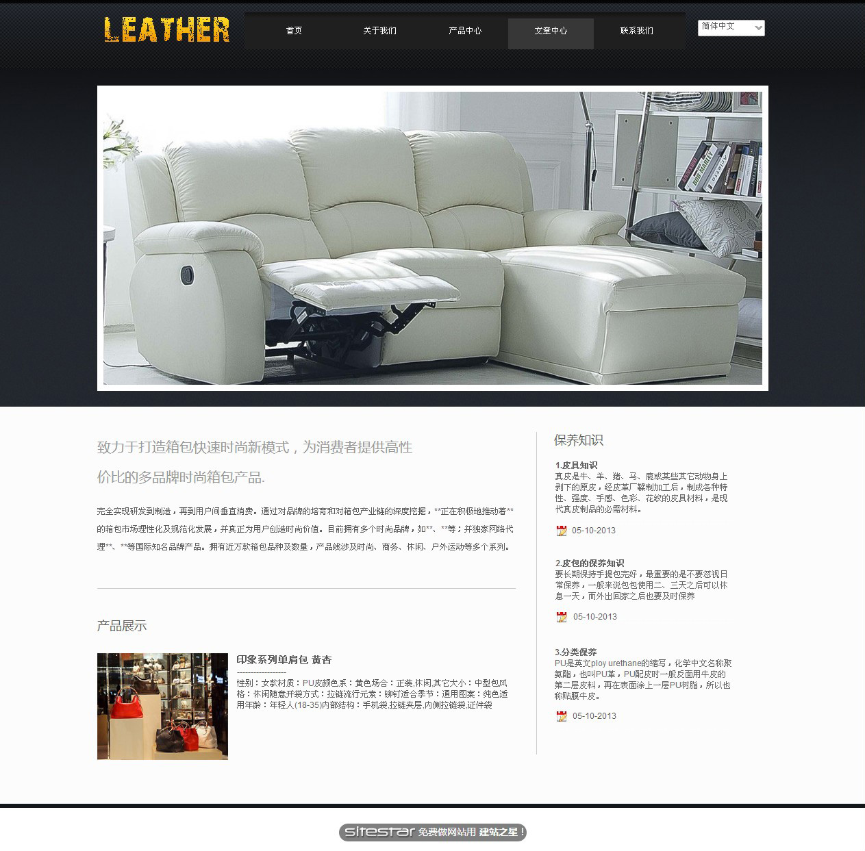 皮具网站模板-leather-3