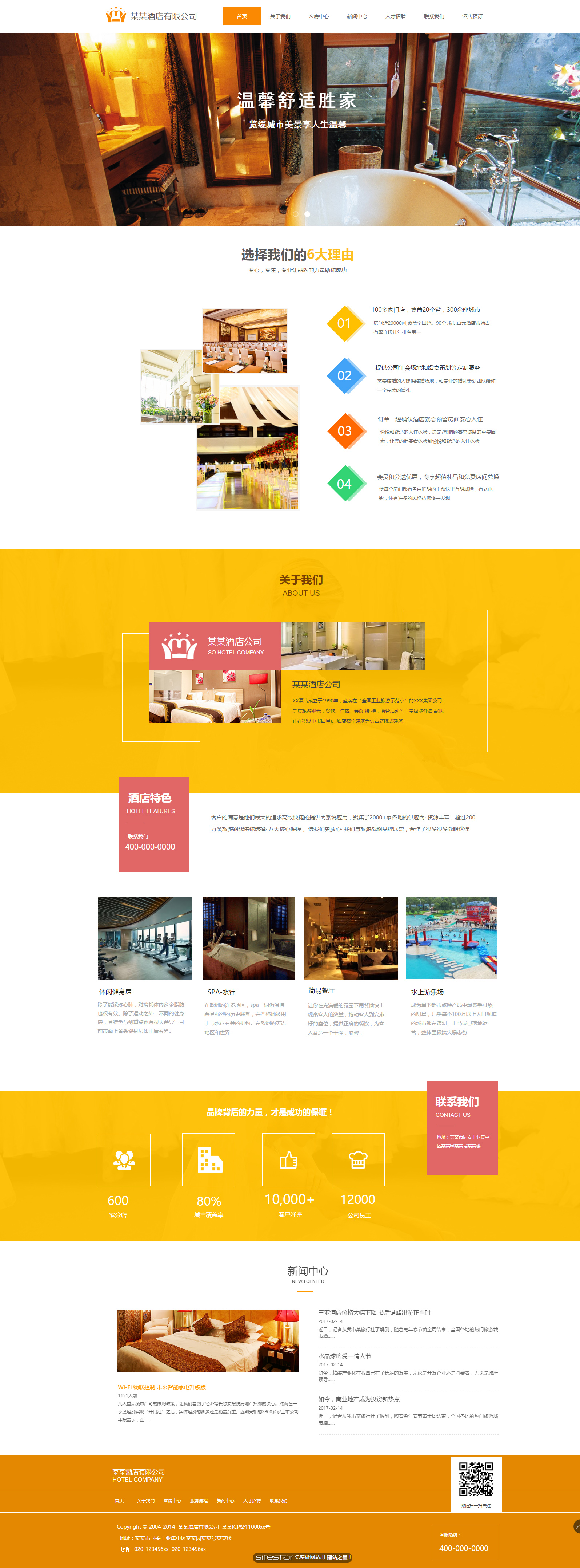 酒店网站模板-hotels-230