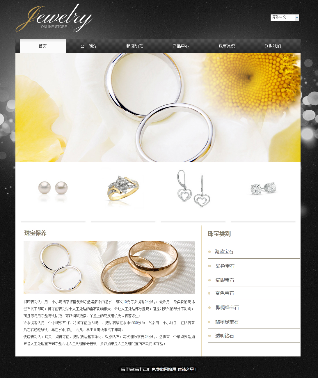 珠宝、首饰网站模板-jewelry-2