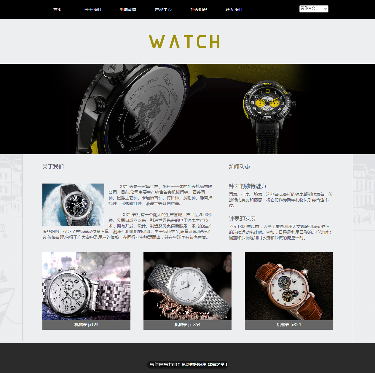 钟表网站模板-watch-2
